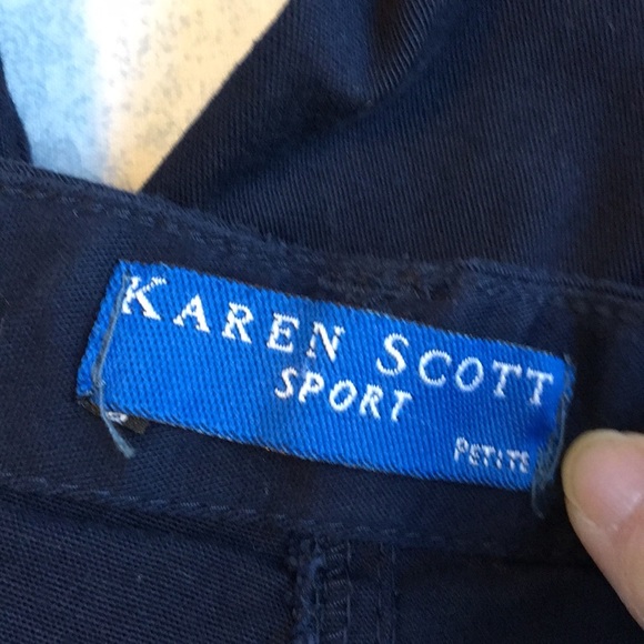 Karen Scott Sport Navy Trousers, 14P - Picture 5 of 7
